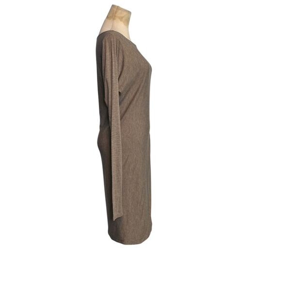 Rebecca Taylor taupe long sleeves knit dress size Medium - Picture 14 of 15